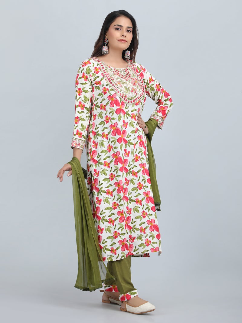 Shifory Floral Print Multi Kurti Set for Women - Image 4